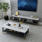Contemporary Stone TV Console 1 Shelf Gray Media Console with Splayed Wooden Legs Clearhalo 'furn' 'furn_tv_stands_entertainment_centers' 'Furniture' 'Living Room Furniture' 'TV Stands & Entertainment Centers' 'TV Stands & Media Storage Furniture' 'tv_stands_entertainment_centers' 6943717