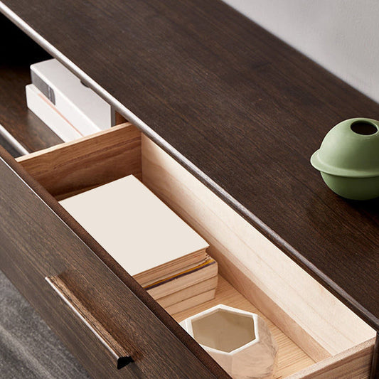 Console TV contemporanea con console di legno TV con cassetti