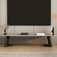 Console TV in pietra grigia Console multimediale aperta contemporanea