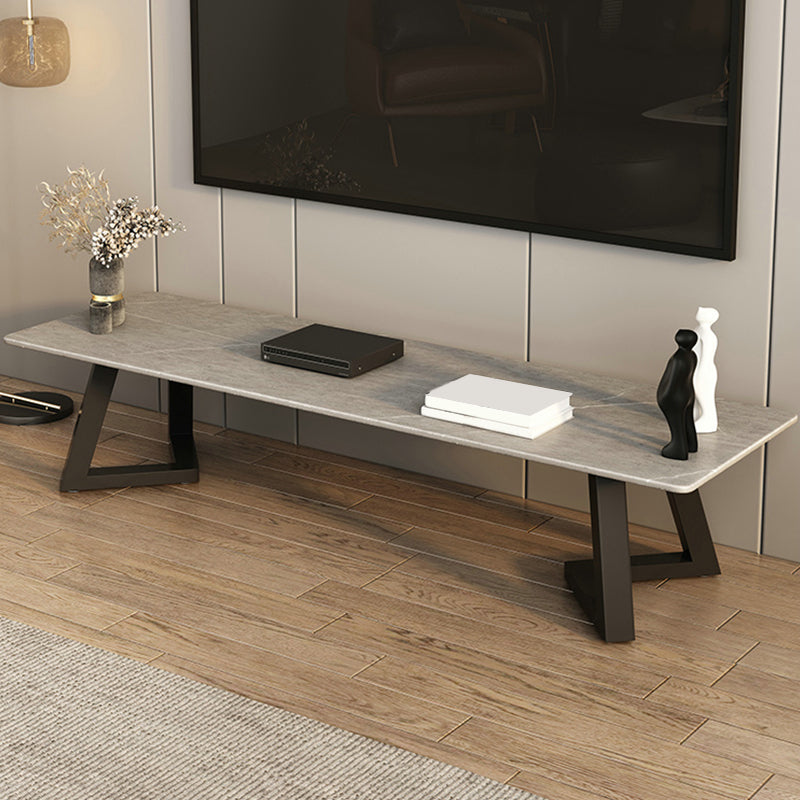 Console TV in pietra grigia Console multimediale aperta contemporanea