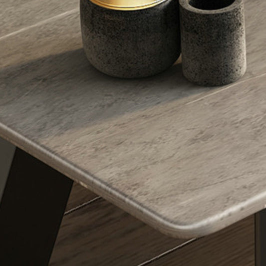 Console TV in pietra grigia Console multimediale di archiviazione aperta contemporanea