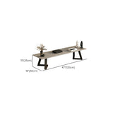 Console TV in pietra grigia Console multimediale di archiviazione aperta contemporanea