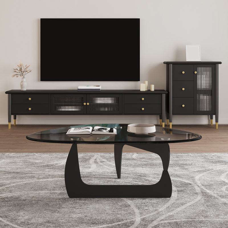 Contemporary Media Console Wood Enclosed Storage TV Console with Doors Clearhalo 'furn' 'furn_tv_stands_entertainment_centers' 'Furniture' 'Living Room Furniture' 'TV Stands & Entertainment Centers' 'TV Stands & Media Storage Furniture' 'tv_stands_entertainment_centers' 6943777