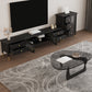 Contemporary Media Console Wood Enclosed Storage TV Console with Doors Clearhalo 'furn' 'furn_tv_stands_entertainment_centers' 'Furniture' 'Living Room Furniture' 'TV Stands & Entertainment Centers' 'TV Stands & Media Storage Furniture' 'tv_stands_entertainment_centers' 6943778