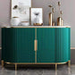 Marble Sideboard Modern & Contemporary Side Board with Cabinets Green Clearhalo 'buffet_sideboard' 'Buffets & Sideboards' 'furn' 'furn_buffet_sideboard' 'Furniture' 'Kitchen & Dining Furniture' 6943823
