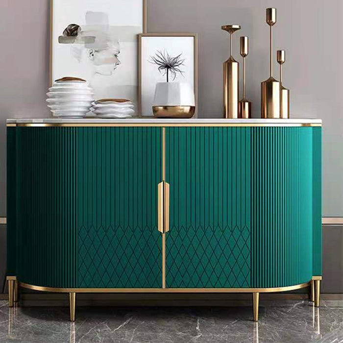 Marble Sideboard Modern & Contemporary Side Board with Cabinets Green Clearhalo 'buffet_sideboard' 'Buffets & Sideboards' 'furn' 'furn_buffet_sideboard' 'Furniture' 'Kitchen & Dining Furniture' 6943823