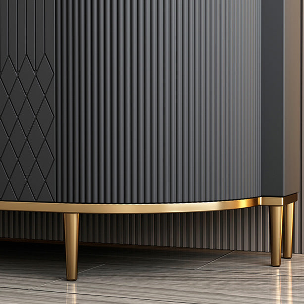 Marble Sideboard Modern & Contemporary Side Board with Cabinets Clearhalo 'buffet_sideboard' 'Buffets & Sideboards' 'furn' 'furn_buffet_sideboard' 'Furniture' 'Kitchen & Dining Furniture' 6943835