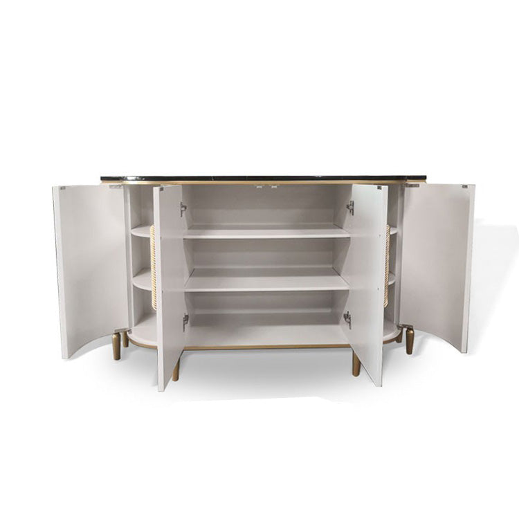 Marble Sideboard Modern & Contemporary Side Board with Cabinets Clearhalo 'buffet_sideboard' 'Buffets & Sideboards' 'furn' 'furn_buffet_sideboard' 'Furniture' 'Kitchen & Dining Furniture' 6943836