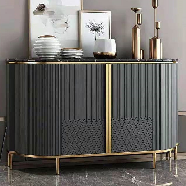 Marble Sideboard Modern & Contemporary Side Board with Cabinets Clearhalo 'buffet_sideboard' 'Buffets & Sideboards' 'furn' 'furn_buffet_sideboard' 'Furniture' 'Kitchen & Dining Furniture' 6943838