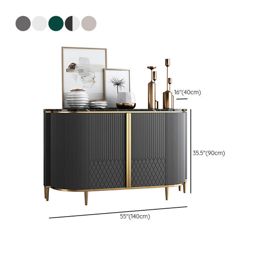 Marble Sideboard Modern & Contemporary Side Board with Cabinets Clearhalo 'buffet_sideboard' 'Buffets & Sideboards' 'furn' 'furn_buffet_sideboard' 'Furniture' 'Kitchen & Dining Furniture' 6943842