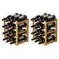 Countertop Wine Rack Solid Wood Wine Bottle Rack for Living Room