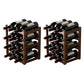Countertop Wine Rack Solid Wood Wine Bottle Rack for Living Room