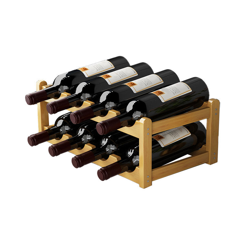 Countertop Wine Rack Solid Wood Wine Bottle Rack for Living Room