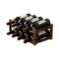 Countertop Wine Rack Solid Wood Wine Bottle Rack for Living Room