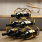 Countertop Wine Rack Glam Metal Wine Bottle Rack for Living Room