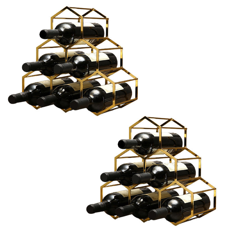 Aanrechtwijnrek Glam metalen wijnrek voor woonkamer
