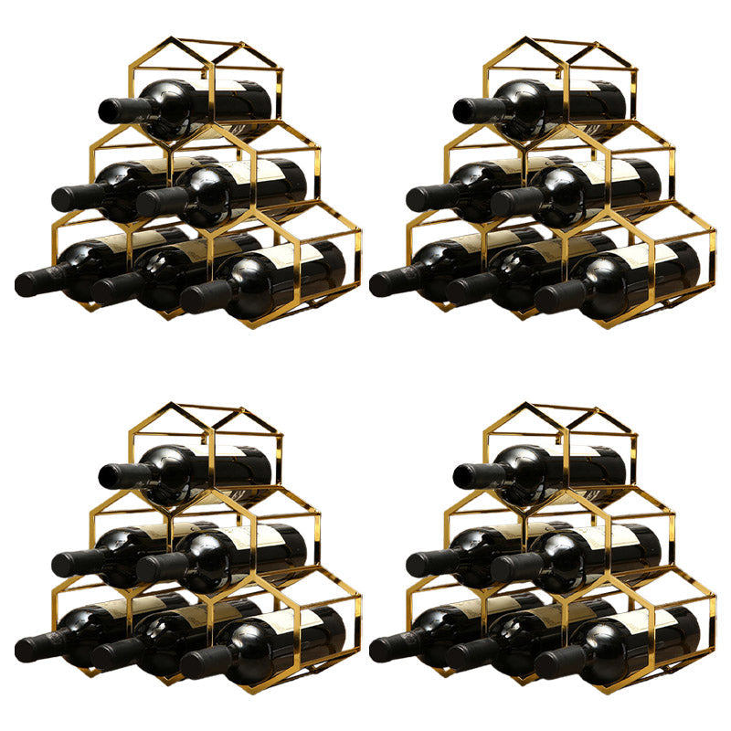 リビングルーム用のカウンタートップワインラックグラムメタルワインボトルラック