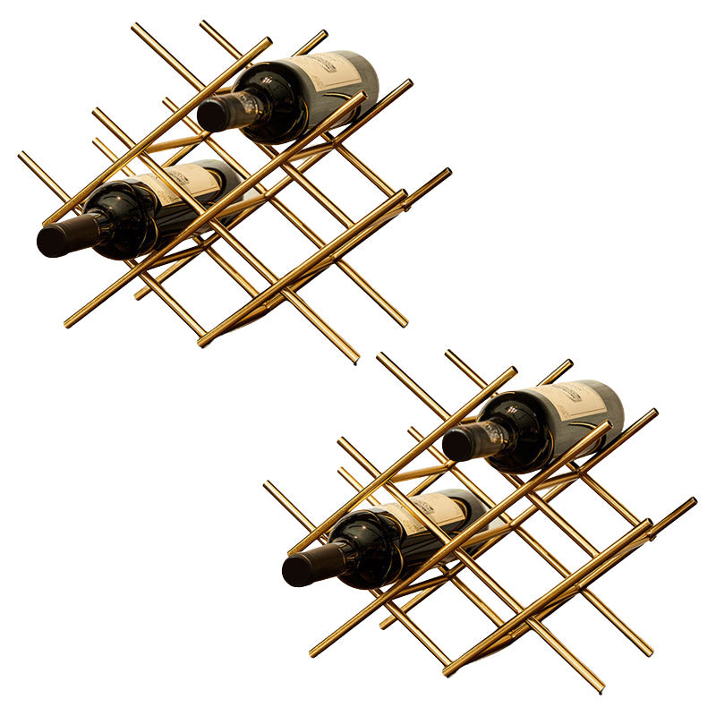 Aanrechtwijnrek Glam metalen wijnrek voor woonkamer