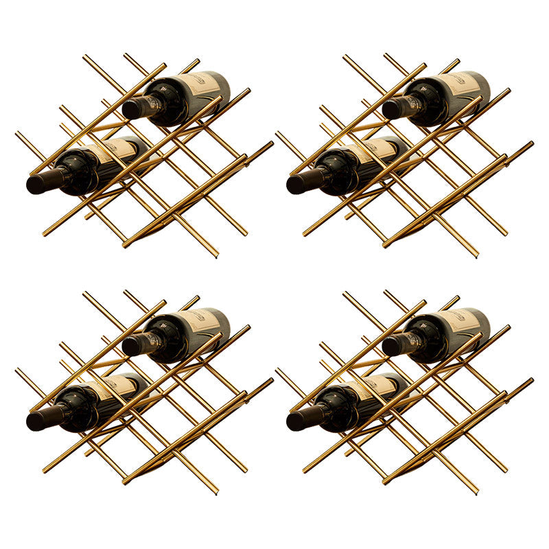 リビングルーム用のカウンタートップワインラックグラムメタルワインボトルラック