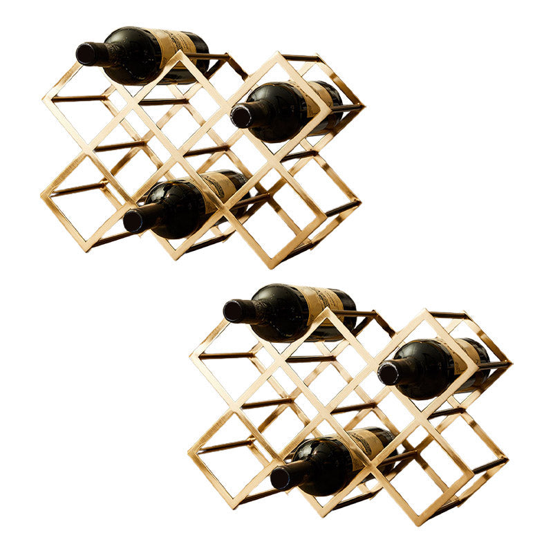 Aanrechtwijnrek Glam metalen wijnrek voor woonkamer