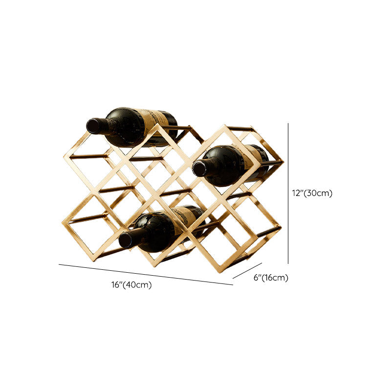 Aanrechtwijnrek Glam metalen wijnrek voor woonkamer