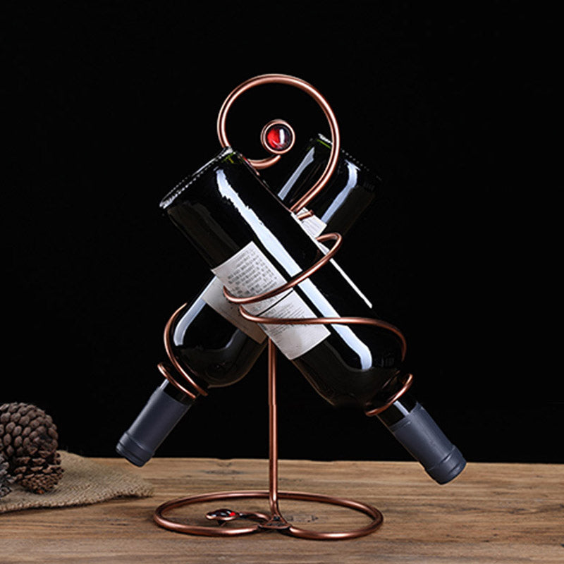 Pastelera de vinos de estilo glamorante de botellas de vinos de metal para sala de estar para sala de estar