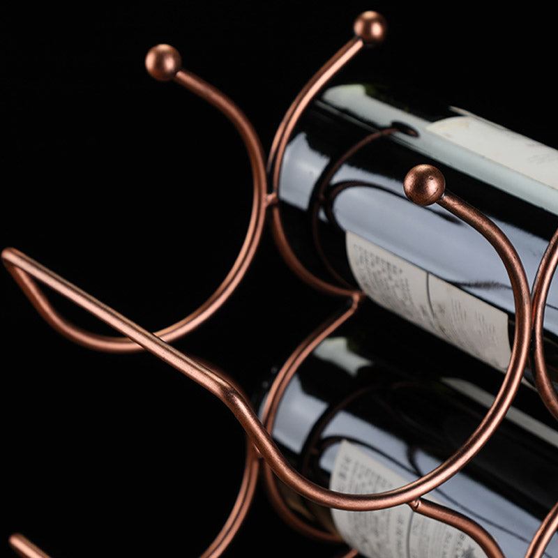 グラムスタイルのワインラックメタルカウンタートップワインボトルラックリビングルーム