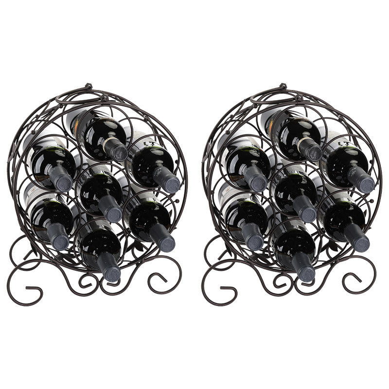 Pastelera de vinos de estilo glamorante de botellas de vinos de metal para sala de estar para sala de estar