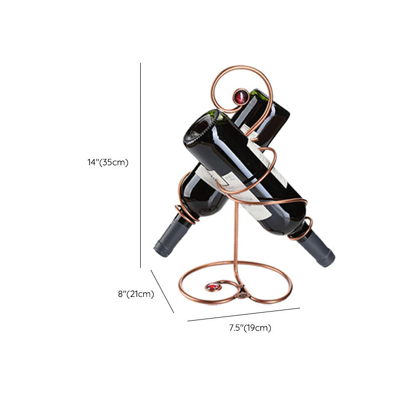 グラムスタイルのワインラックメタルカウンタートップワインボトルラックリビングルーム