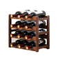 カウンタートップモダンワインラックリビングルーム用の木製ワインボトルラック