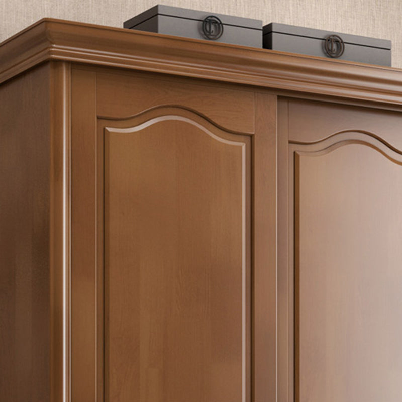 Armario tradicional de armario de madera maciza Armtile con estantes