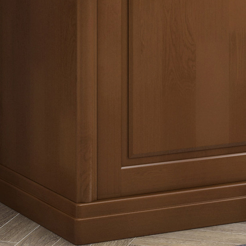 Armario tradicional de armario de madera maciza Armtile con estantes