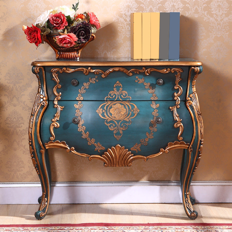 Cómoda cómoda de almacenamiento clásica de madera maciza con 2/3 cajones