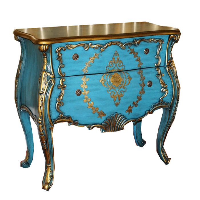 Cómoda cómoda de almacenamiento clásica de madera maciza con 2/3 cajones