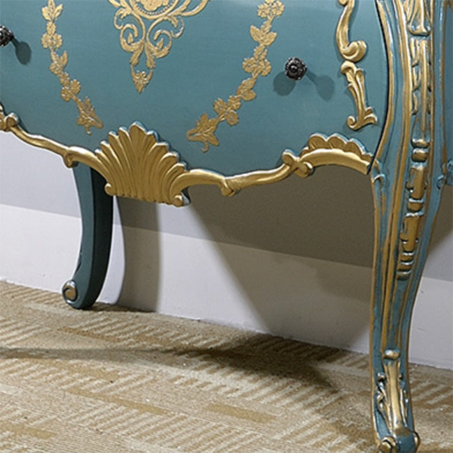 Cómoda cómoda de almacenamiento clásica de madera maciza con 2/3 cajones