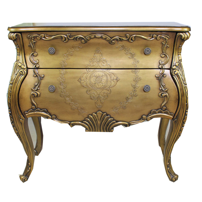 Cómoda cómoda de almacenamiento clásica de madera maciza con 2/3 cajones