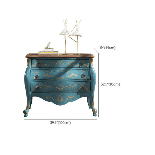 Klassieke glamouropslagkist massieve houten opbergkast dressoir met 2/3 laden