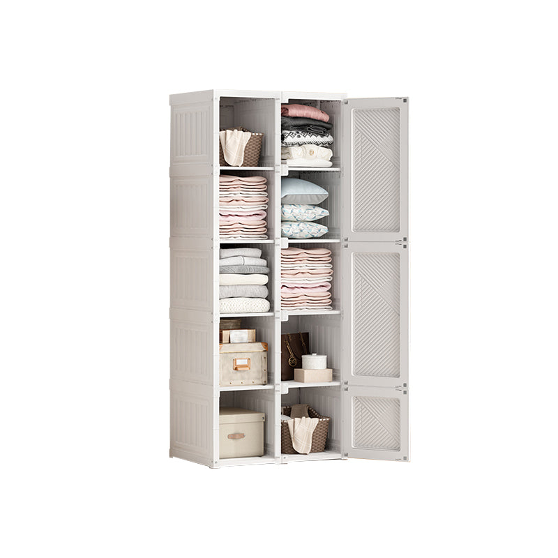 Armario de plástico de plástico independiente con estantes con estantes