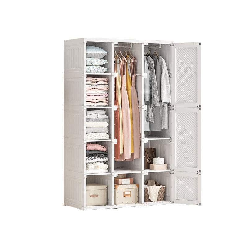 Armario de plástico de plástico independiente con estantes con estantes