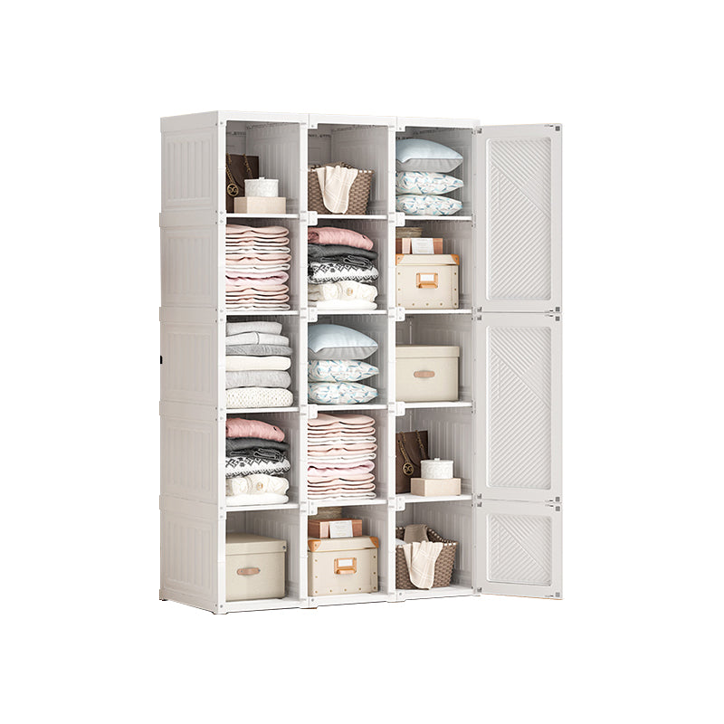 Armario de plástico de plástico independiente con estantes con estantes