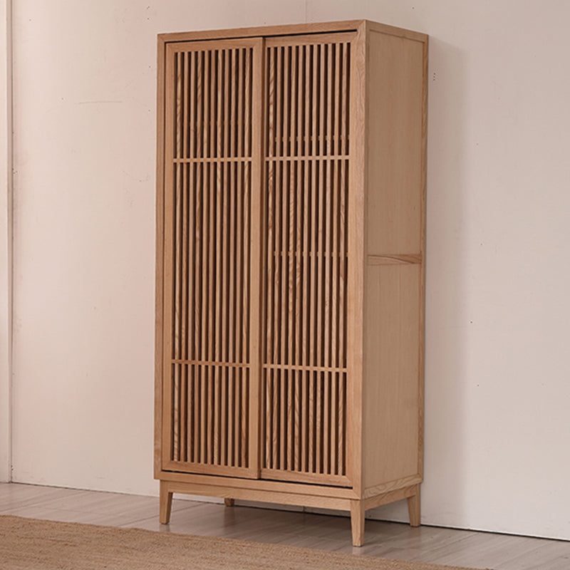 Modern Solid Wood Wardrobe Freestanding Bedroom Wardrobe with Legs Armoire 35"L x 22"W x 79"H None Clearhalo 'Armoires & Wardrobes' 'armoires_wardrobes' 'Bedroom Furniture' 'furn' 'furn_armoires_wardrobes' 'Furniture' 6944341