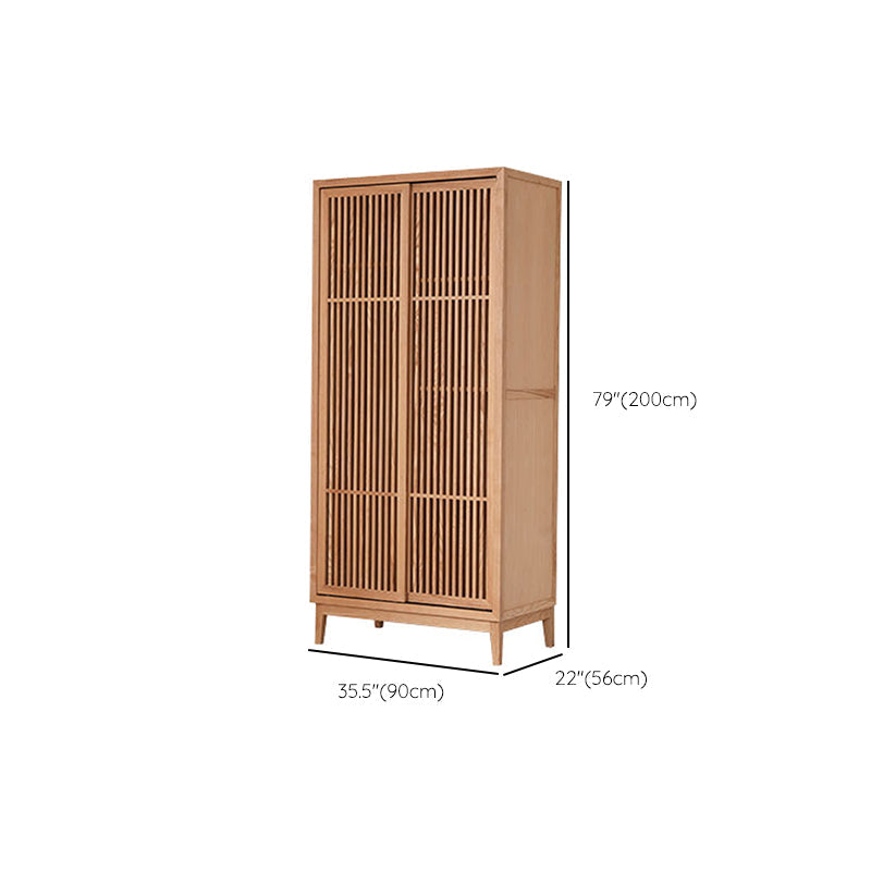 Modern Solid Wood Wardrobe Freestanding Bedroom Wardrobe with Legs Clearhalo 'Armoires & Wardrobes' 'armoires_wardrobes' 'Bedroom Furniture' 'furn' 'furn_armoires_wardrobes' 'Furniture' 6944352