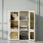 Modern Folding Plastic Wardrobe Freestanding Wardrobe with Shelves 27"L x 20"W x 41"H Without Clothing Rod Clearhalo 'Armoires & Wardrobes' 'armoires_wardrobes' 'Bedroom Furniture' 'furn' 'furn_armoires_wardrobes' 'Furniture' 6944399