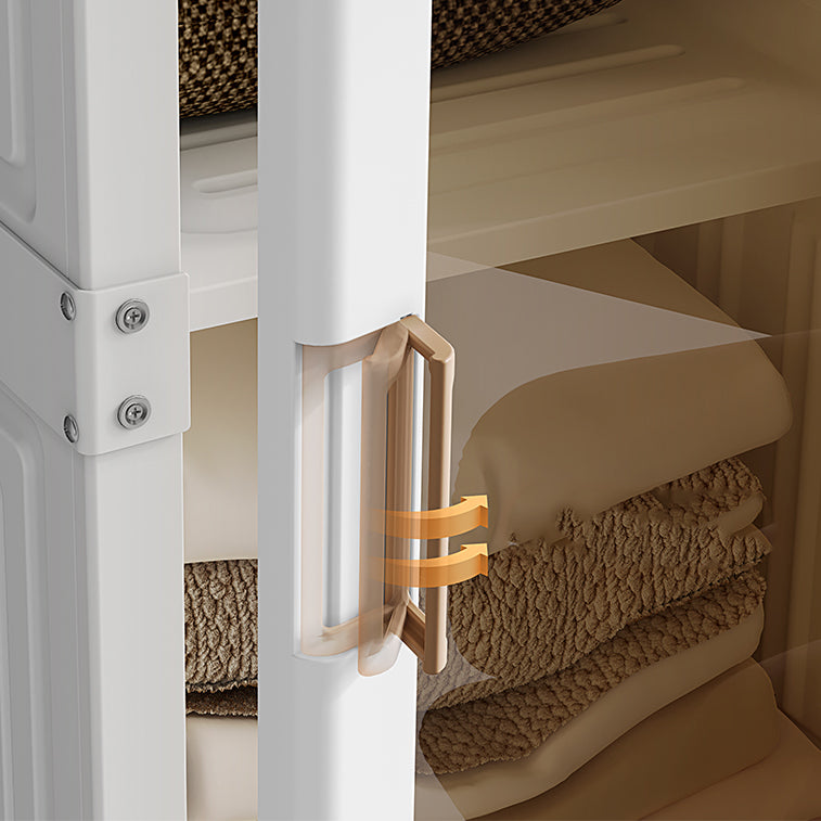 Modern Folding Plastic Wardrobe Freestanding Wardrobe with Shelves Clearhalo 'Armoires & Wardrobes' 'armoires_wardrobes' 'Bedroom Furniture' 'furn' 'furn_armoires_wardrobes' 'Furniture' 6944410