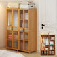 Freestanding Wood Wardrobe Modern Wardrobe with Legs and Shelves 47"L x 17"W x 63"H With Clothing Rod Clearhalo 'Armoires & Wardrobes' 'armoires_wardrobes' 'Bedroom Furniture' 'furn' 'furn_armoires_wardrobes' 'Furniture' 6944447