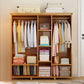 Freestanding Wood Wardrobe Modern Wardrobe with Legs and Shelves Clearhalo 'Armoires & Wardrobes' 'armoires_wardrobes' 'Bedroom Furniture' 'furn' 'furn_armoires_wardrobes' 'Furniture' 6944457