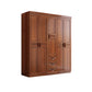 Traditional Walnut Solid Wood Wardrobe Freestanding Wardrobe Armoire with Drawers Armoire 67"L x 22"W x 81"H Clearhalo 'Armoires & Wardrobes' 'armoires_wardrobes' 'Bedroom Furniture' 'furn' 'furn_armoires_wardrobes' 'Furniture' 6944472