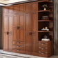 Traditional Walnut Solid Wood Wardrobe Freestanding Wardrobe Armoire with Drawers Clearhalo 'Armoires & Wardrobes' 'armoires_wardrobes' 'Bedroom Furniture' 'furn' 'furn_armoires_wardrobes' 'Furniture' 6944475