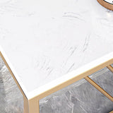 Mesa de acento de consola rectángulo Tabla de sofá de acabado antiguo en piedra