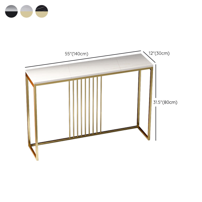 Table accent de console contemporaine Rectangle Table canapé de console dans la pierre